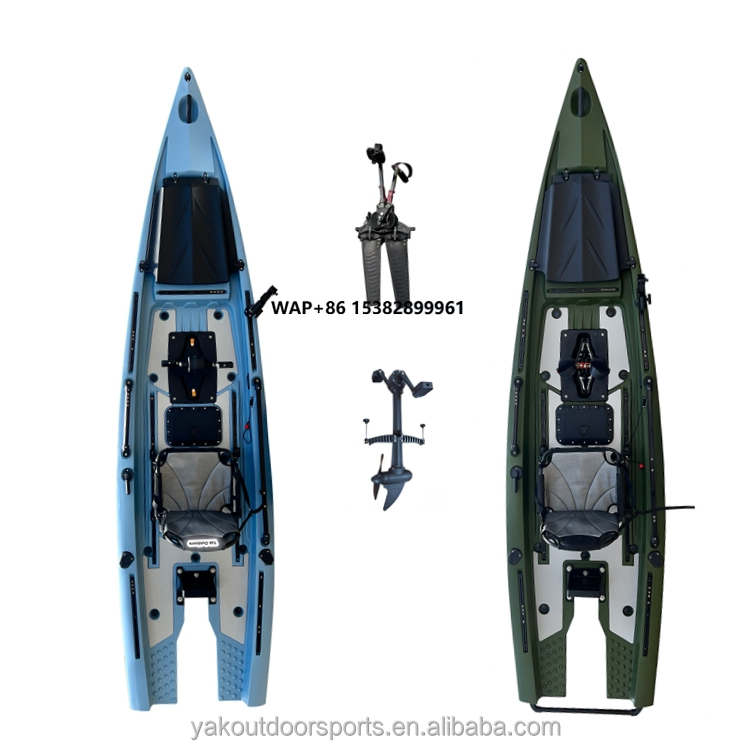 Fishing Kayak Pedal Drive - 야크 아웃도어 13피트 피쉬 스키프 듀얼
