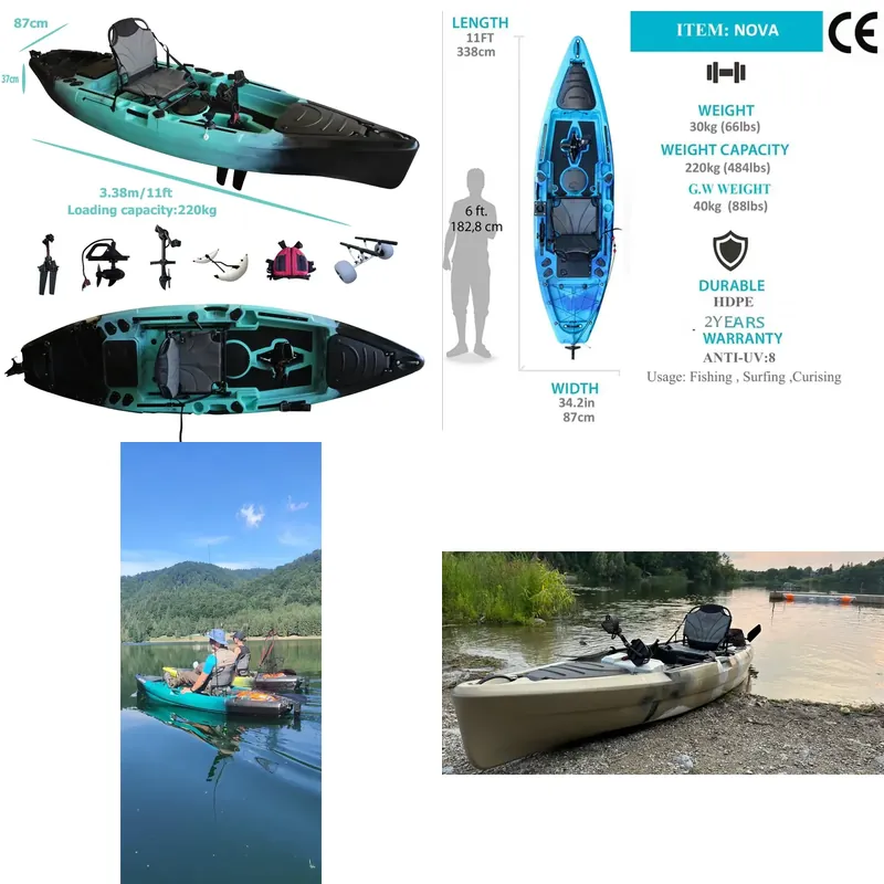 Fishing Kayak Sit In - 낚시용 플랩 드라이브 페달 카약 11피트