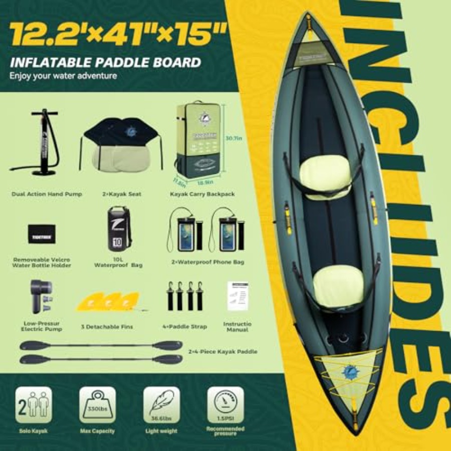 호수, 강, 낚시용 에어 투어링 카약, PVC 소재,  - Fishing Kayak Seat 리뷰 및 가격