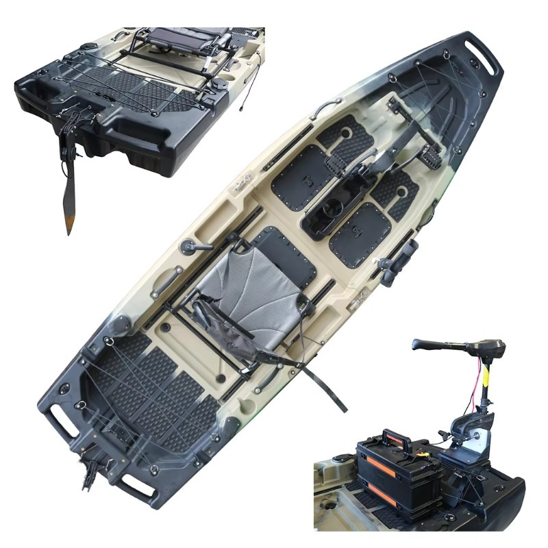 1인용 HDPE/PE 시트온탑 CE 인증 모터식 해양  - Fishing Kayak Pedal Drive 리뷰 및 가격